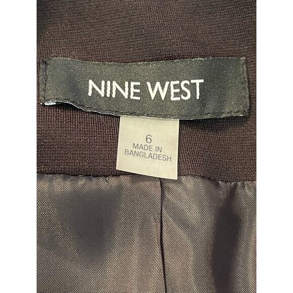 Nine West Women's Fully Lined Ponte Zip Front Jacket Black Size 6 - Picture 5 of 5